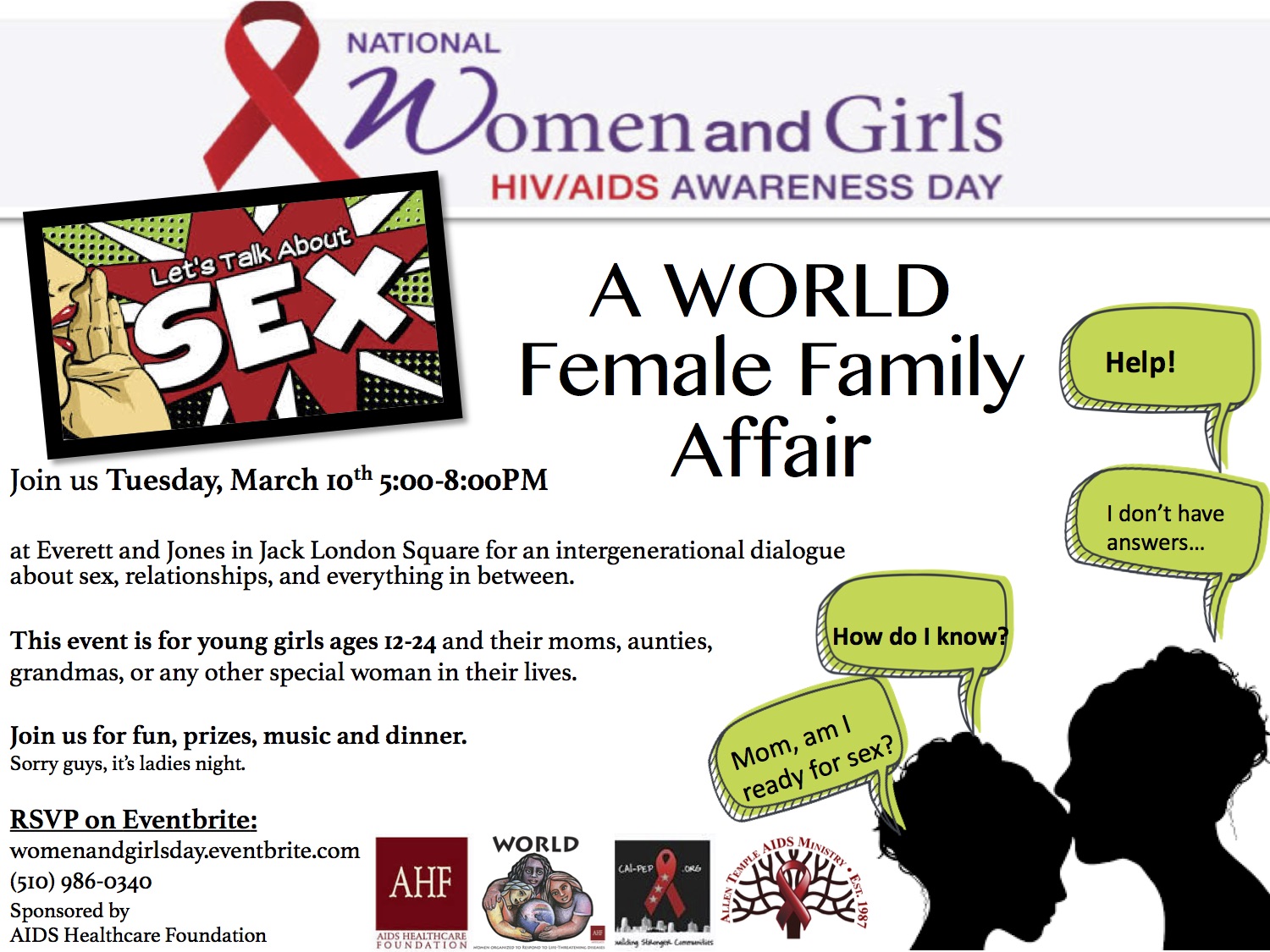 Women And Girls Hivaids Awareness Day March 10th World 6968